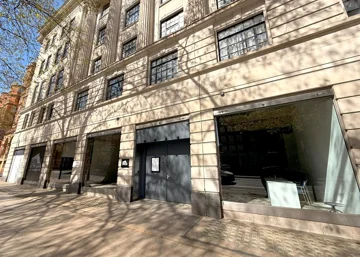 The Bomb Factory Art Foundation exterior on a sunny day