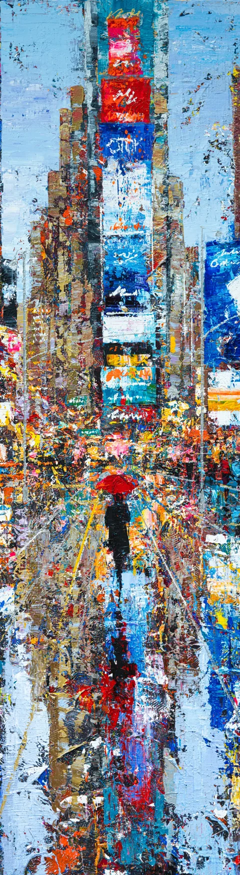 Vibrant textured cityscape — Steps Through Times Square
