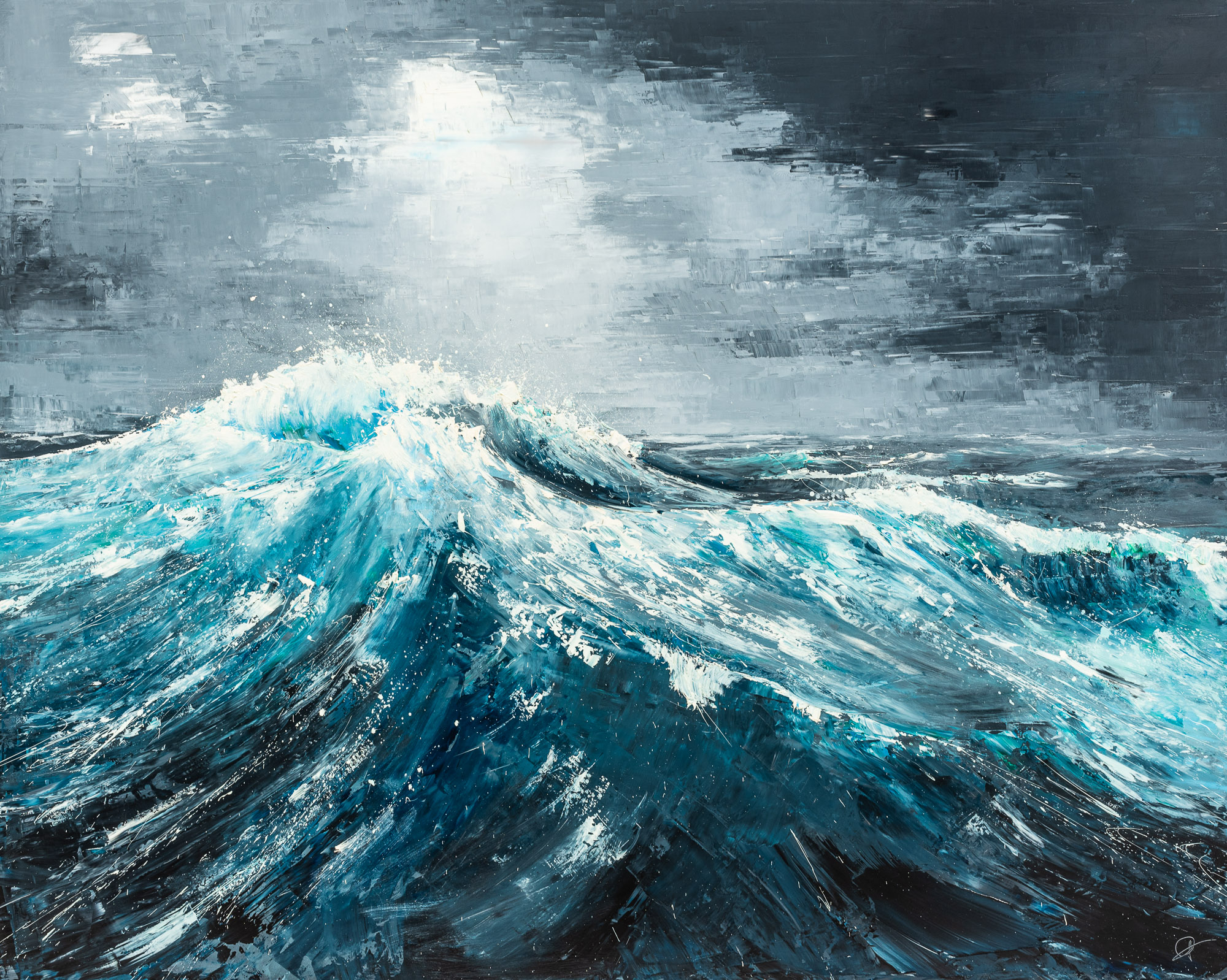 Ice Waters - An Original Seascape Art Painting By Paul Kenton