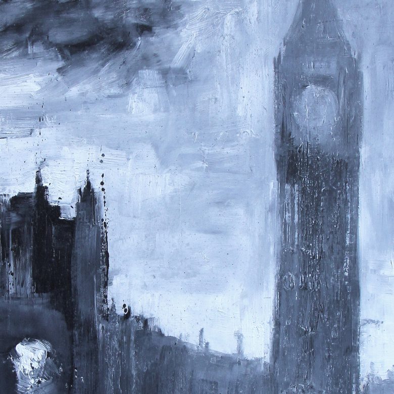 Winds Over Westminster by Paul Kenton, UK contemporary cityscape artist, an original painting from his London Collection