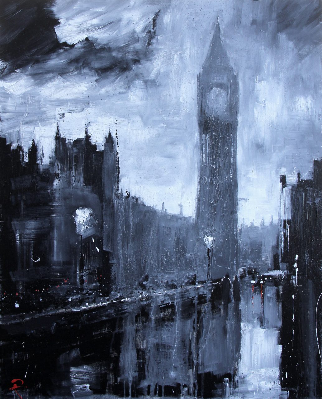 Winds Over Westminster by Paul Kenton, UK contemporary cityscape artist, an original painting from his London Collection