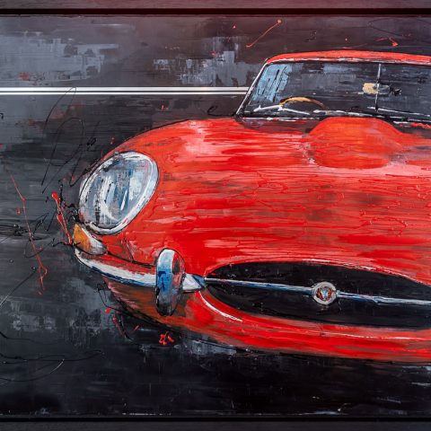 Ready and Waiting by Paul Kenton, UK Contemporary artist, an original painting from his Motorsports collection