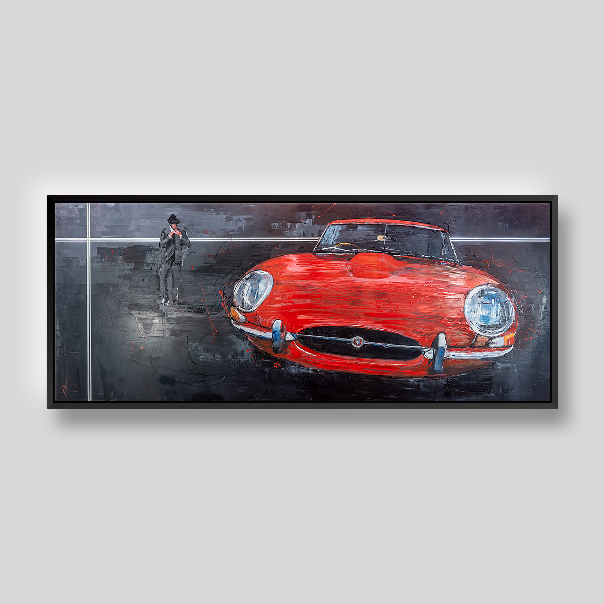 Ready and Waiting by Paul Kenton, UK Contemporary artist, an original painting from his Motorsports collection