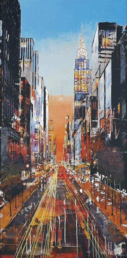Electric City by Paul Kenton, UK contemporary cityscape artist, a limited edition print from his New York Collection