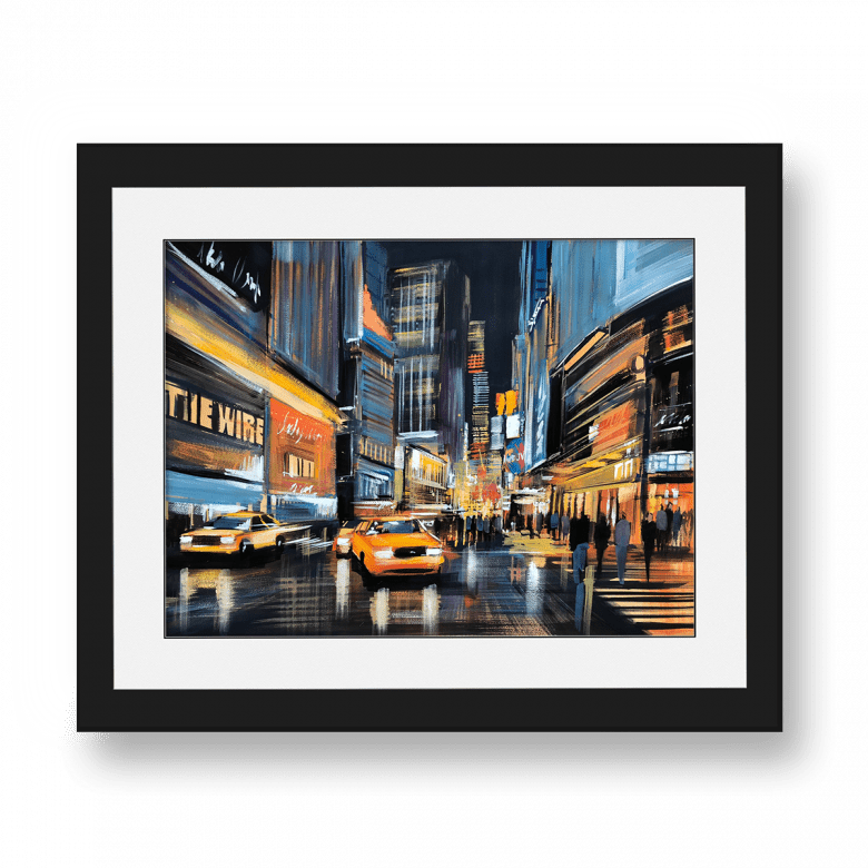 Bright Lights Big City by Paul Kenton, UK contemporary cityscape artist, an original painting of Times Square from his New York Collection