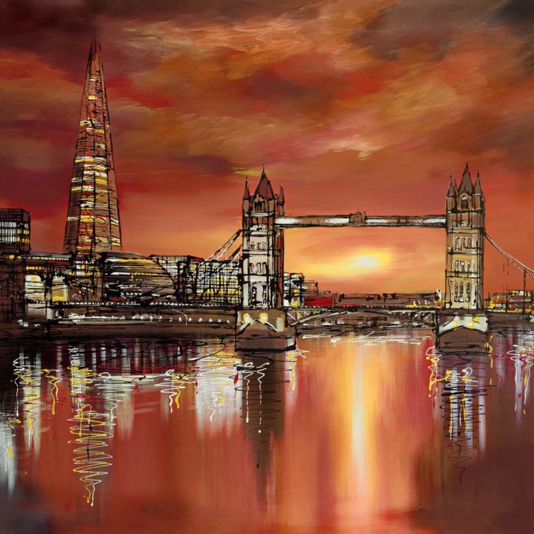 An original painting of London, by UK contemporary cityscape artist Paul Kenton