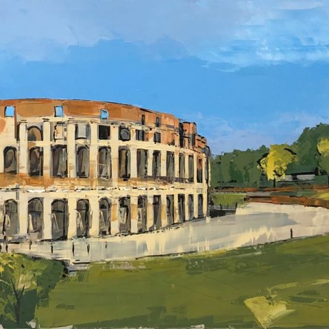 Sights of Rome - Original Painting by UK Contemporary Artist Paul Kenton, from the International Cityscapes collection