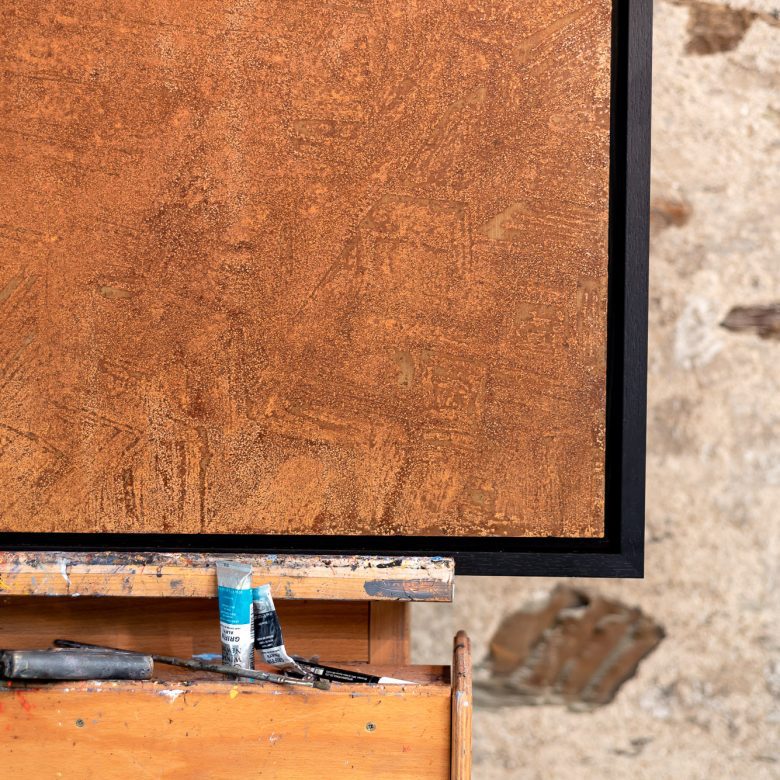 Russet Thames by Paul Kenton, UK contemporary cityscape artist, an original painting from his London Collection