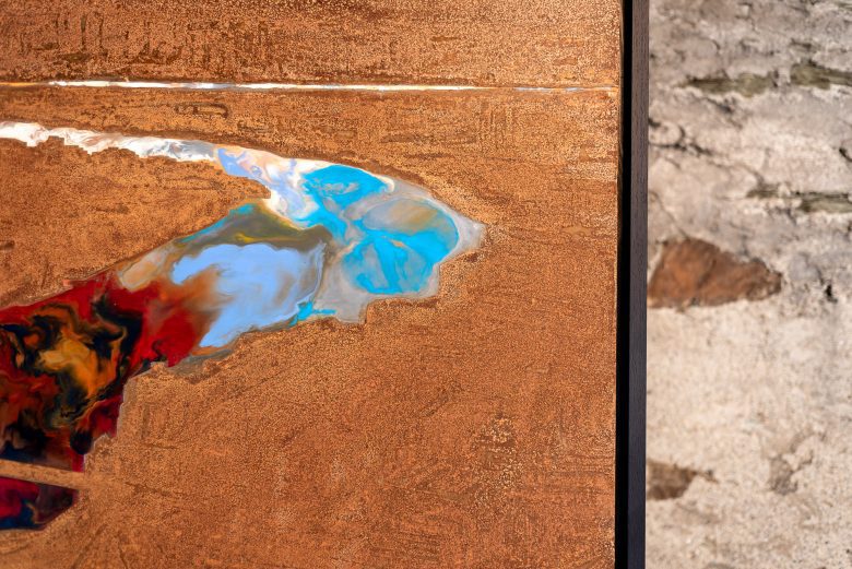 Russet Thames by Paul Kenton, UK contemporary cityscape artist, an original painting from his London Collection