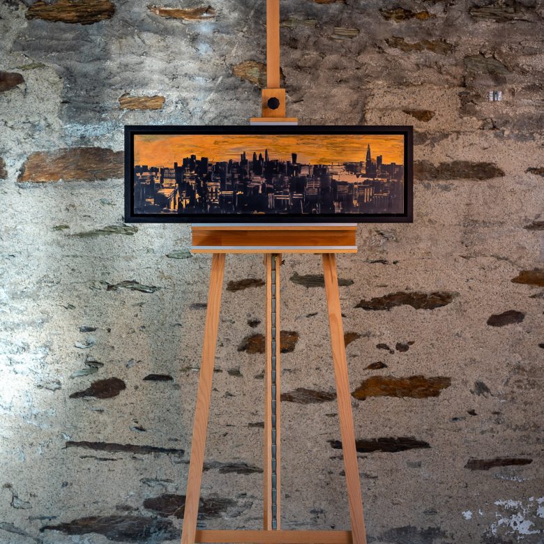 Sunset Transformation by Paul Kenton, UK contemporary cityscape artist, an original painting from his London Collection