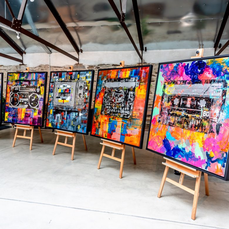 The Retro Collection by Paul Kenton, UK contemporary artist, retro inspired original paintings