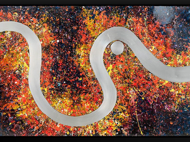 Bifurcated London by Paul Kenton, UK contemporary cityscape artist, an original painting from his London Collection