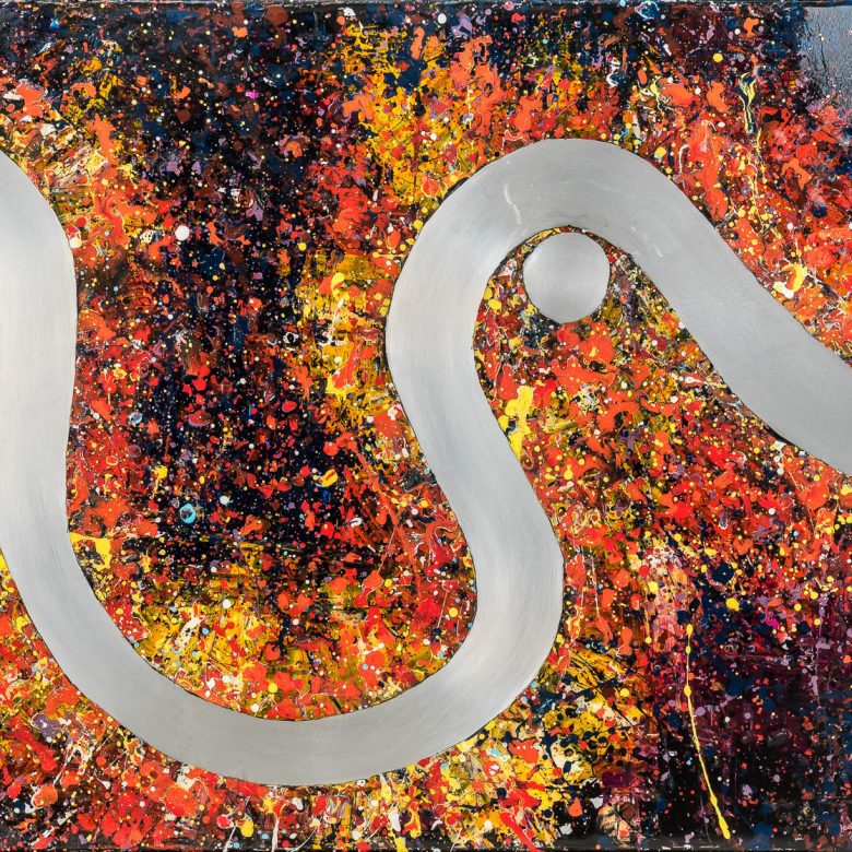 Bifurcated London by Paul Kenton, UK contemporary cityscape artist, an original painting from his London Collection