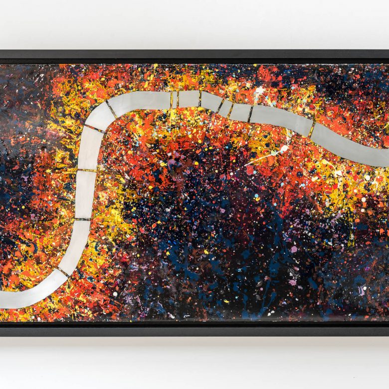 Bifurcated London by Paul Kenton, UK contemporary cityscape artist, an original painting from his London Collection