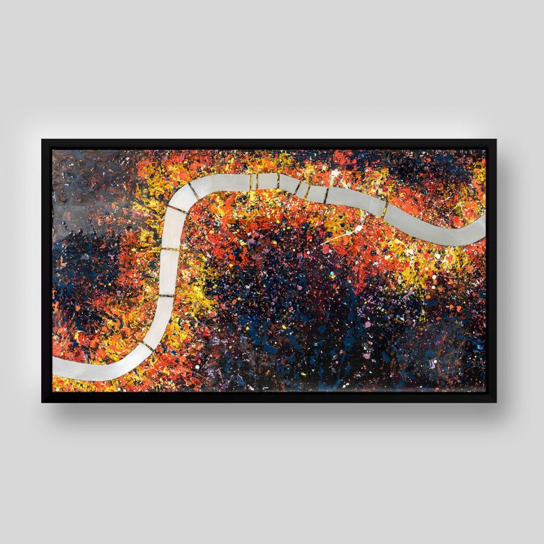 Bifurcated London by Paul Kenton, UK contemporary cityscape artist, an original painting from his London Collection