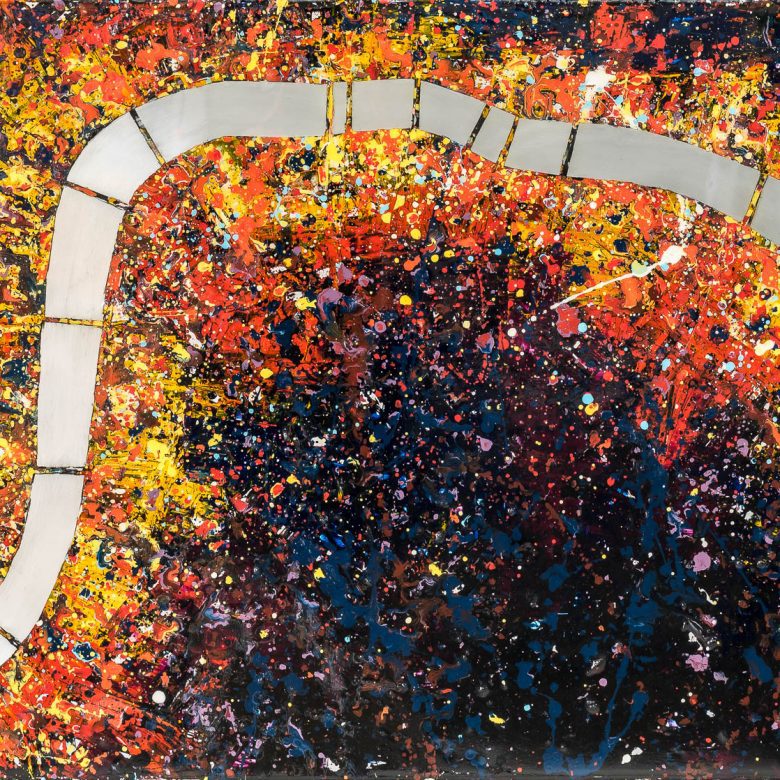 Bifurcated London by Paul Kenton, UK contemporary cityscape artist, an original painting from his London Collection