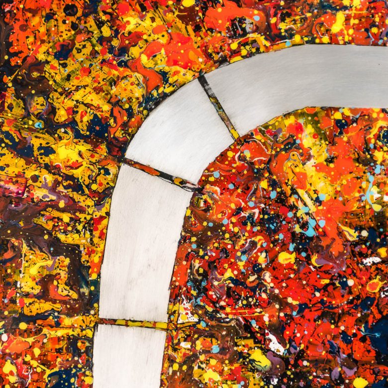 Bifurcated London by Paul Kenton, UK contemporary cityscape artist, an original painting from his London Collection