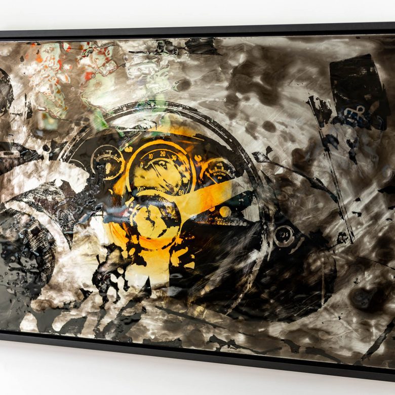 Ferarri Ignition by Paul Kenton, UK Contemporary artist, an original painting from his Motorsports collection