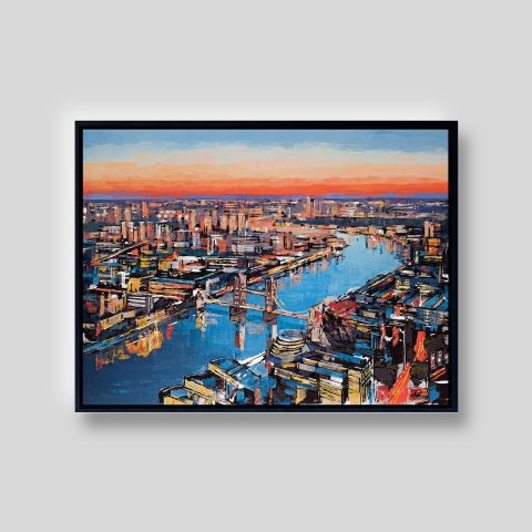 Dusk til Dawn by Paul Kenton, UK contemporary cityscape artist, a limited edition print from his London Collection