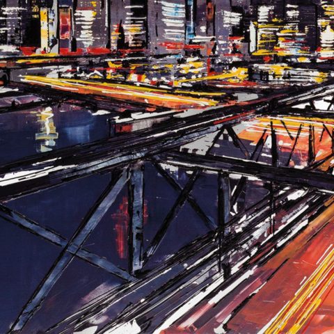 Night After Night by Paul Kenton, UK contemporary cityscape artist, a limited edition print from his New York Collection