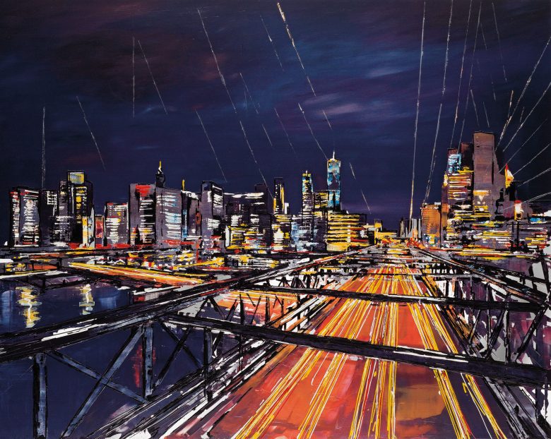 Night After Night by Paul Kenton, UK contemporary cityscape artist, a limited edition print from his New York Collection