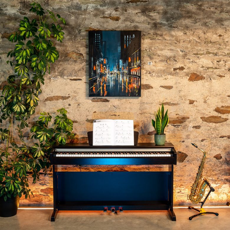 Light Up The Dark by Paul Kenton, UK contemporary cityscape artist, an original painting from his New York Collection