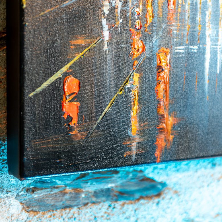 Light Up The Dark by Paul Kenton, UK contemporary cityscape artist, an original painting from his New York Collection