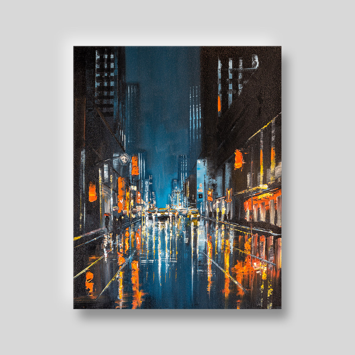 Light Up The Dark by Paul Kenton, UK contemporary cityscape artist, an original painting from his New York Collection