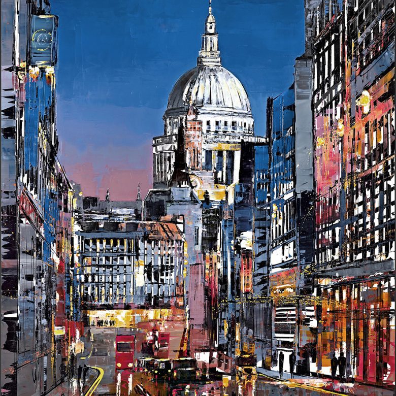 Shades of St Paul's by Paul Kenton, UK contemporary cityscape artist, a limited edition print from his London Collection