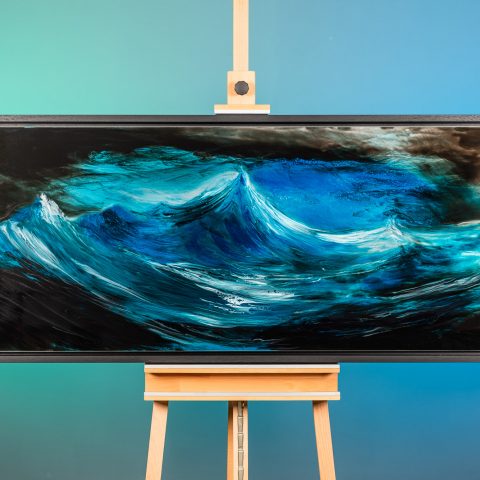 Rising Swell by Paul Kenton, UK Contemporary artist, an Original Resin Seascape Painting from his Seascapes and Mountainscapes art collection