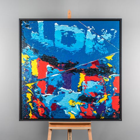 Colour Splash - Original Abstract London Painting by UK Contemporary Artist Paul Kenton, from the London Collection