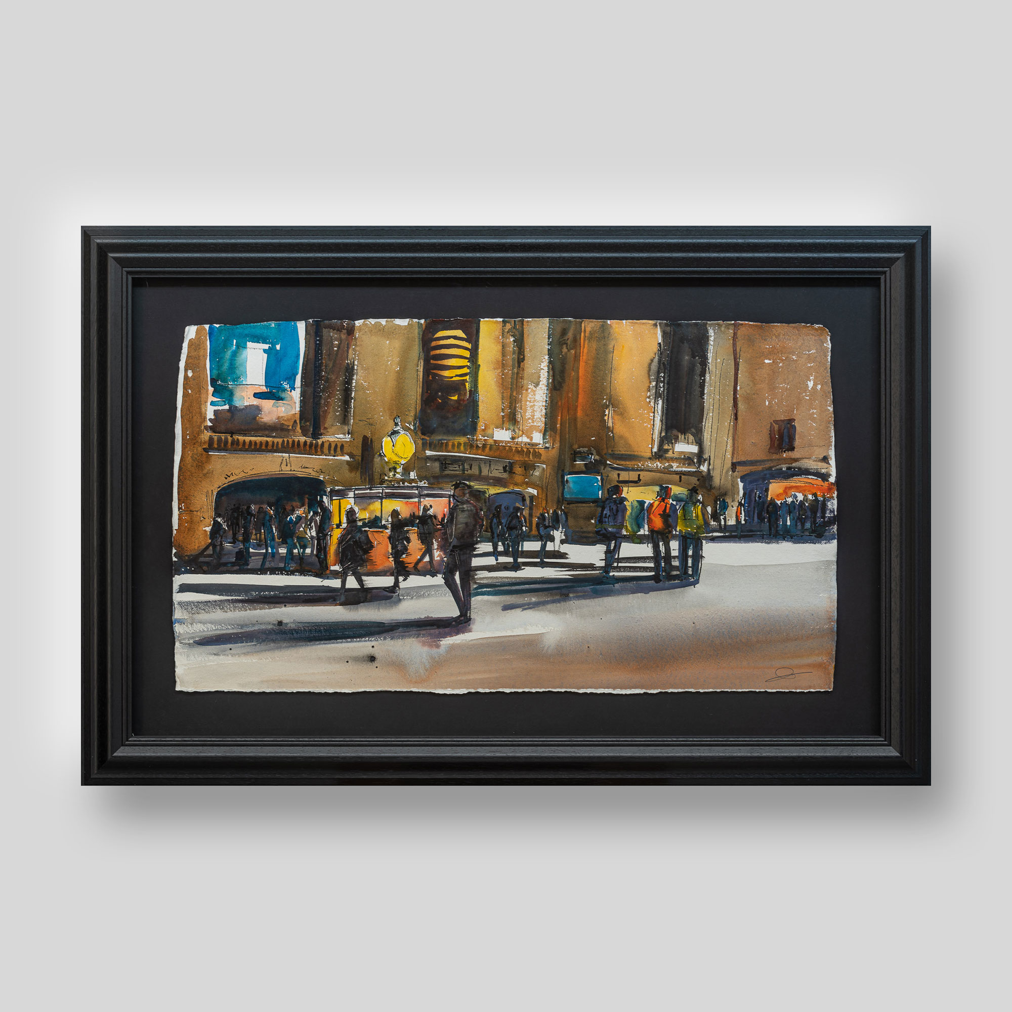 Grand Central Subway - Original Original Grand Central Painting by UK Contemporary Artist Paul Kenton, from the Watercolour Collection