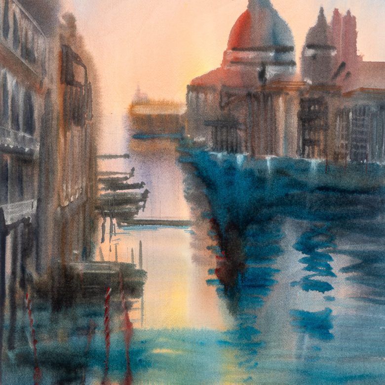 Venice Splendour - Original Venice Watercolour Painting by UK Contemporary Cityscape Artist Paul Kenton, from the Watercolour Collection