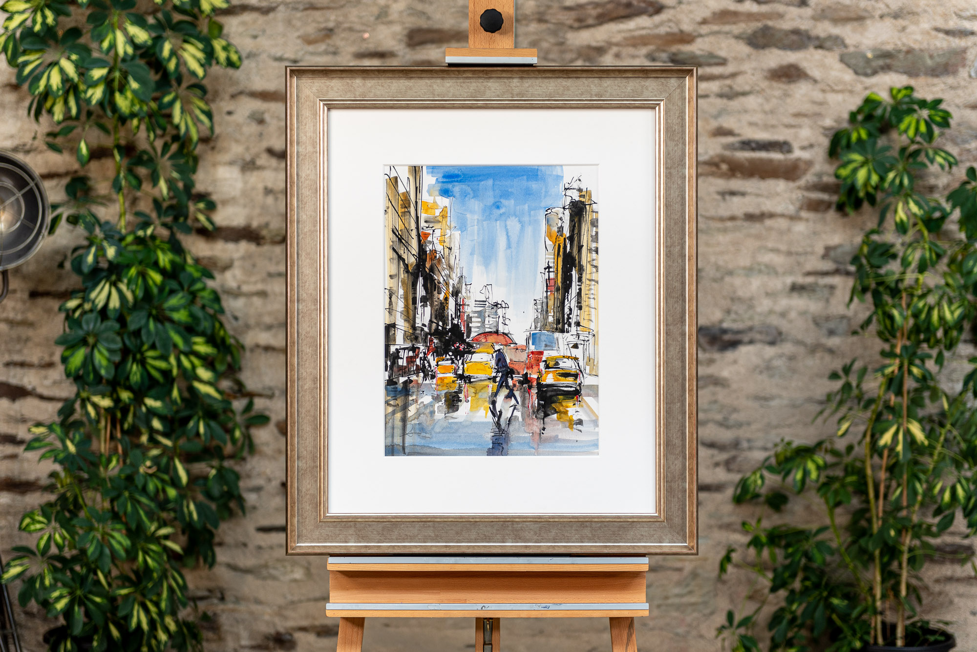 New York Rush - Original New York Cityscape Painting by UK Contemporary Artist Paul Kenton, from the Watercolour Collection