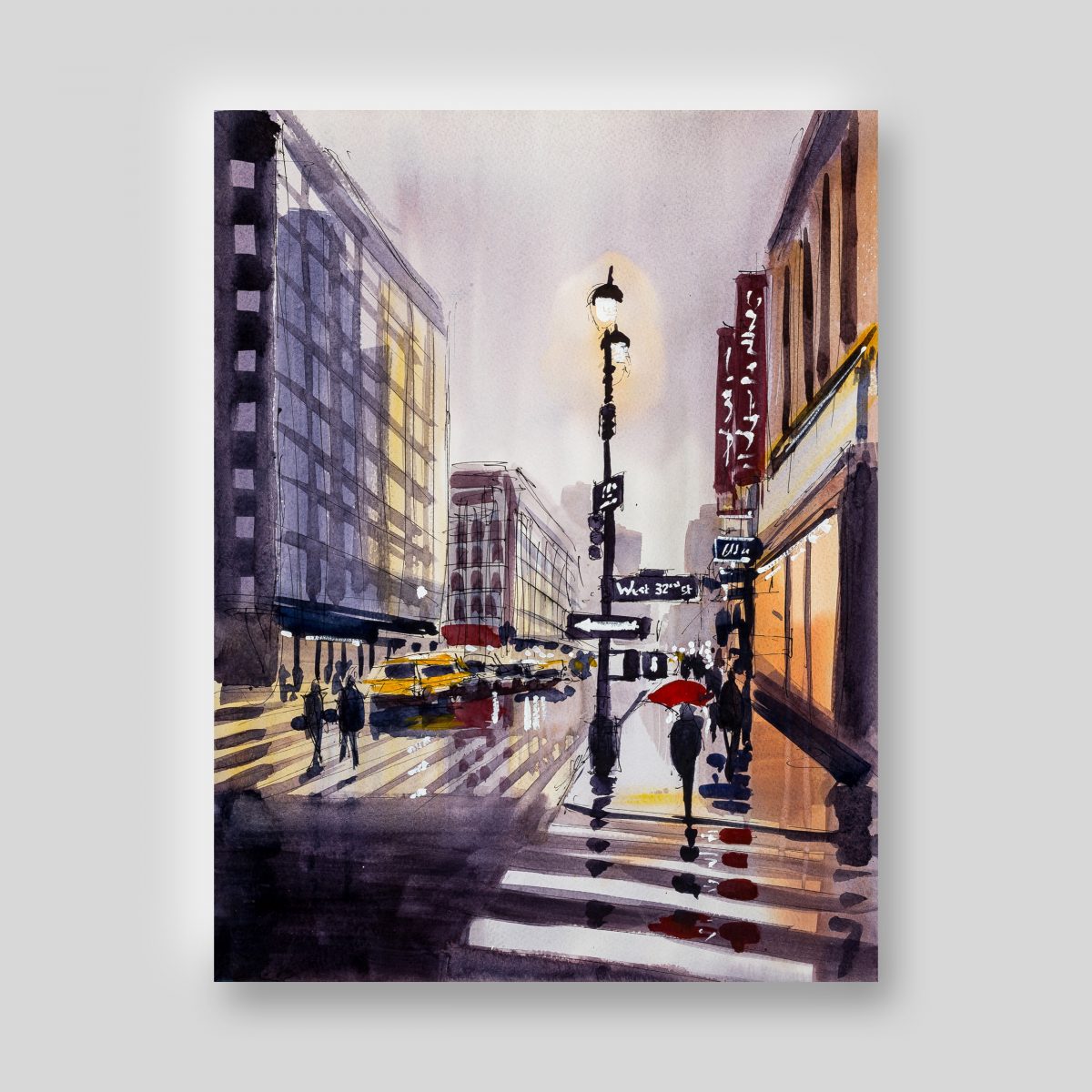 New York Rainy Days Print Collection Set Paul Kenton