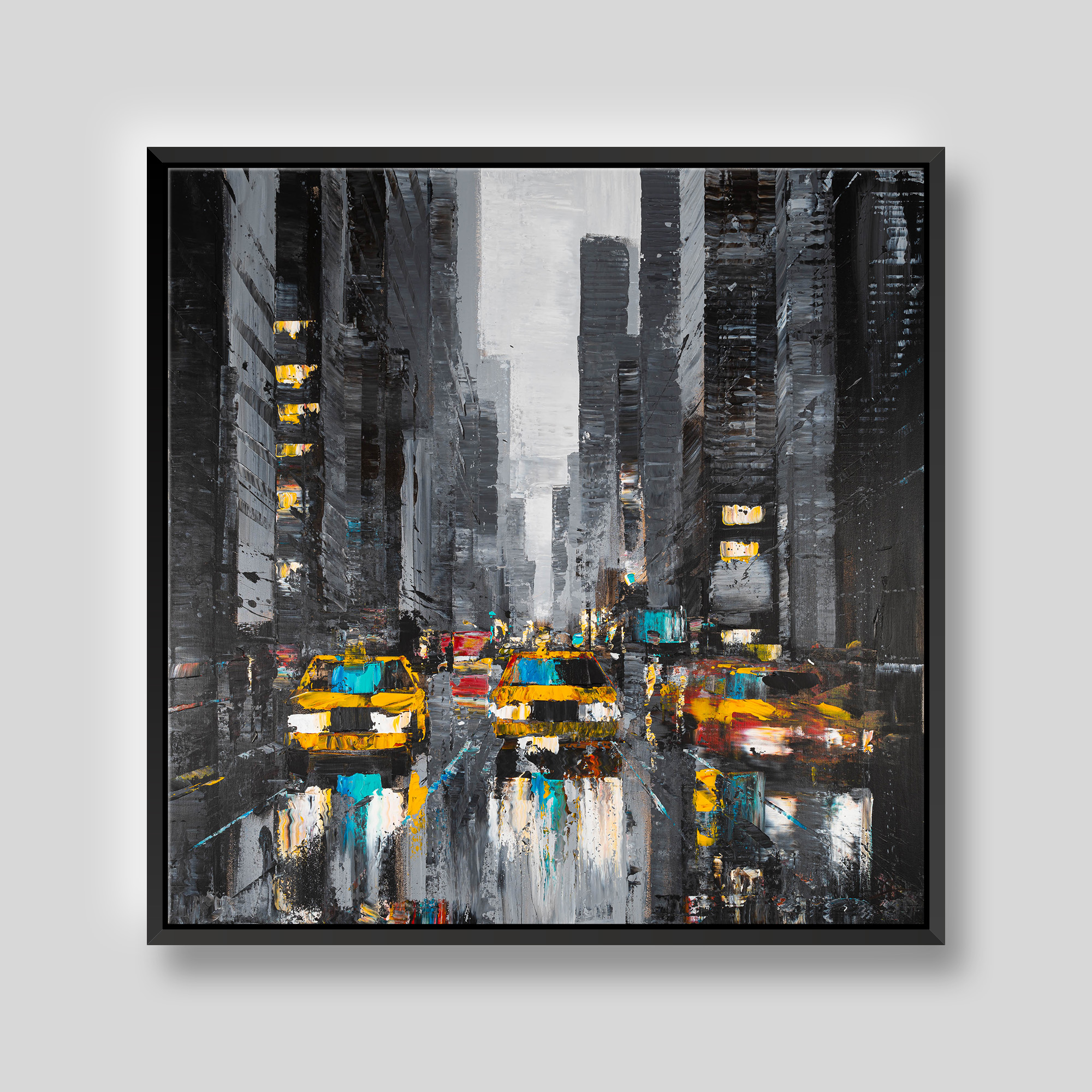 golden-taxis-of-manhattan-new-york-original-painting-paul-kenton