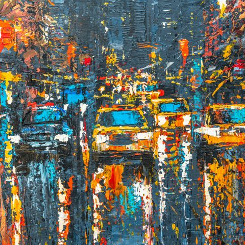 taxi-trails—manhattan-mixed-media—artwork-by-paul-kenton