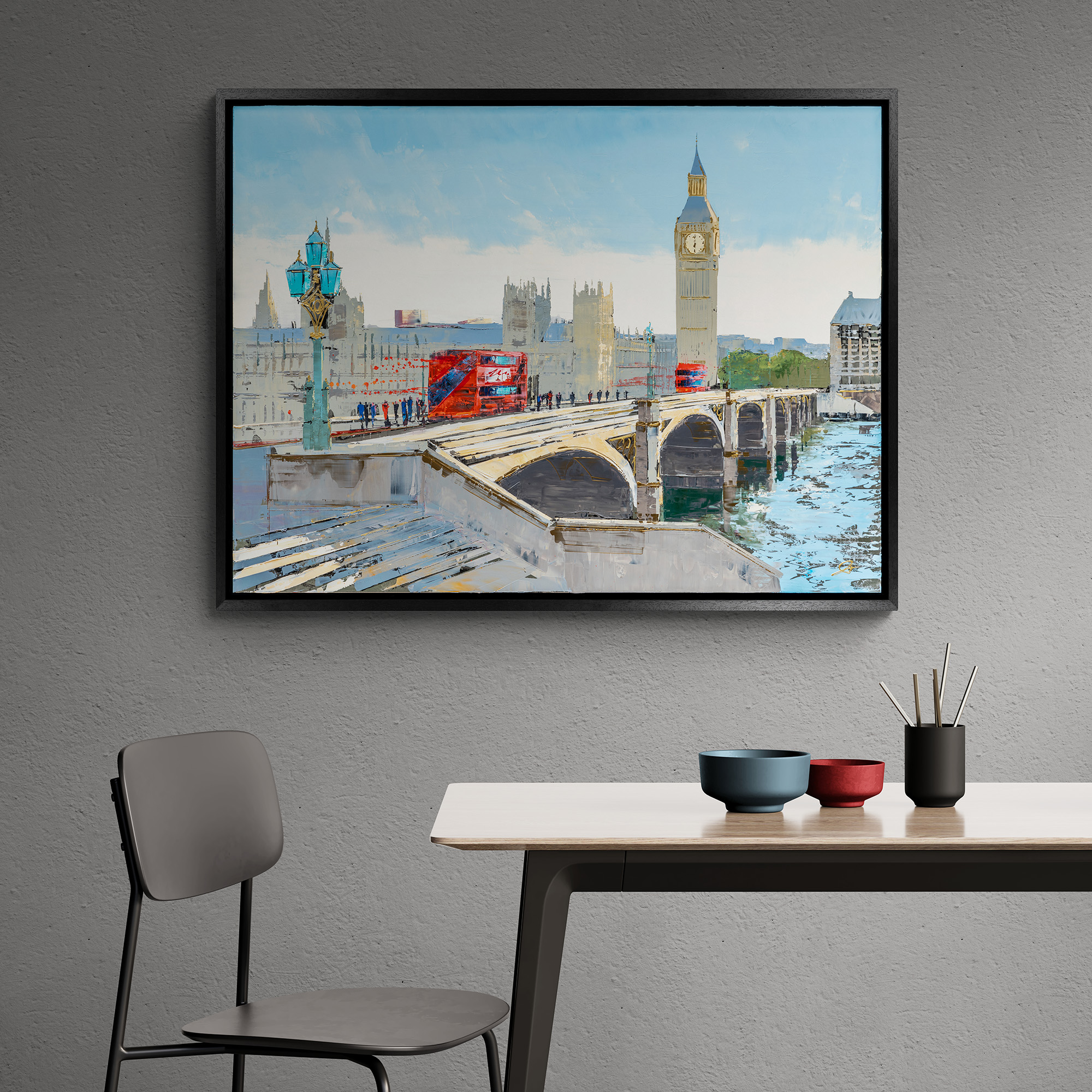 westminster-bustle-original—London—cityscape-painting-paul-kenton
