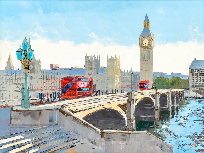 westminster-bustle-original—London—cityscape-painting-paul-kenton