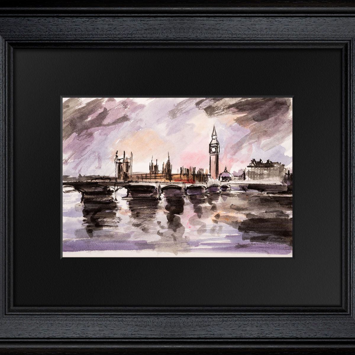 Parliament and River - Henry Reichhold - Framed art Print