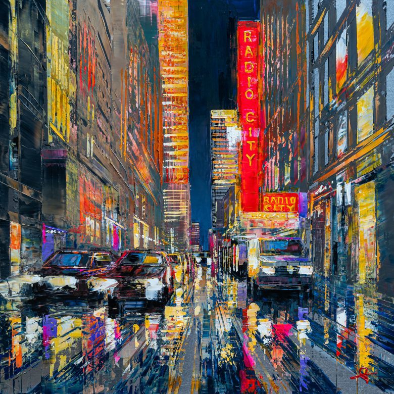 broadway-lights-original-new-york-painting-paul-kenton