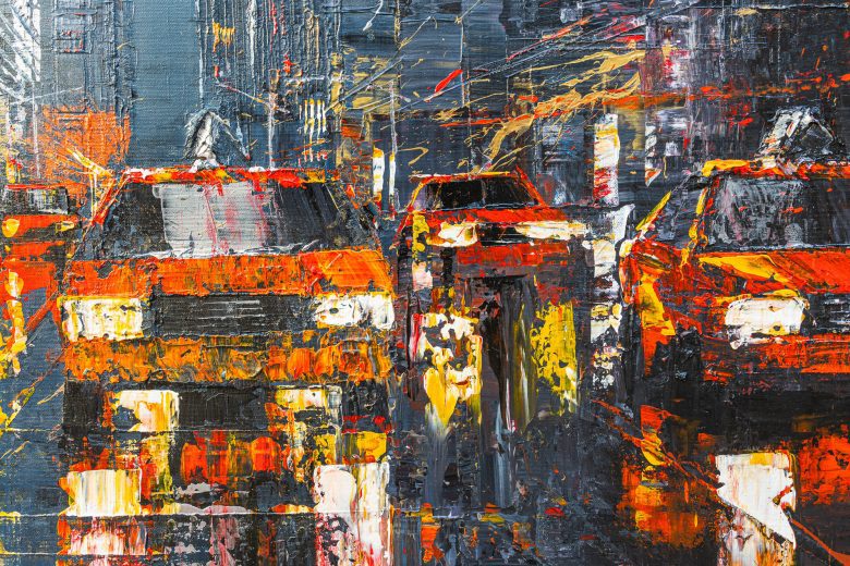 flight-of-the-taxis-contemporary-artwork-by-paul-kenton