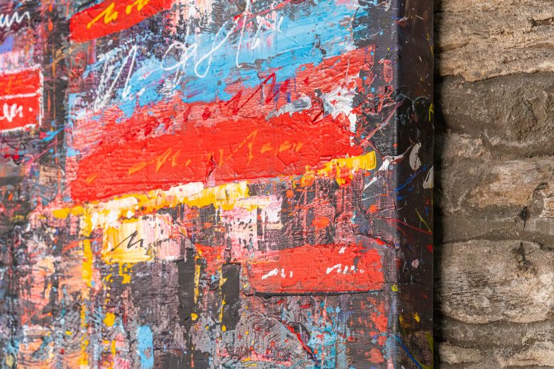 steps-through-times-square-contemporary-artwork-by-paul-kenton