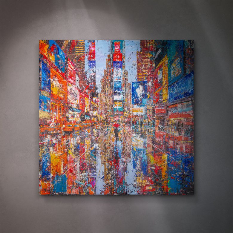 steps-through-times-square-original-new-york-painting-paul-kenton