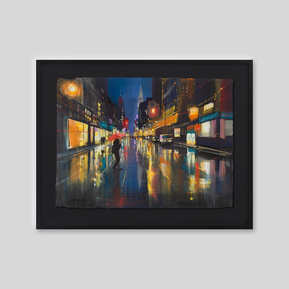 Neon Dreams - An original ink and watercolour painting by Paul Kenton on handmade Indian paper