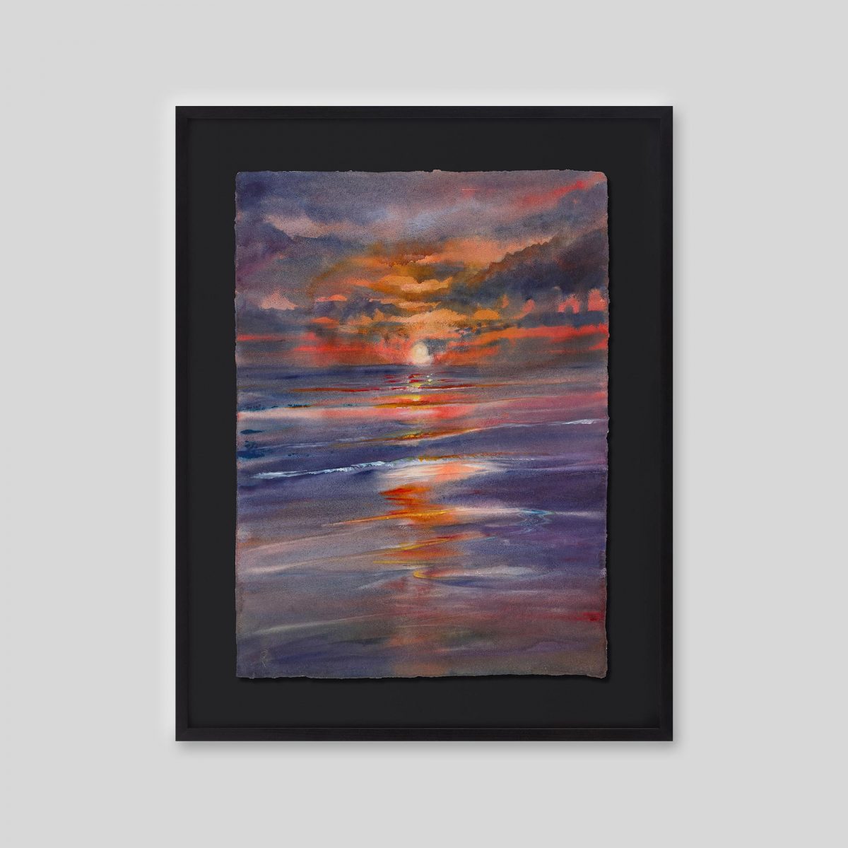 Radiant Stillness - An original ink and watercolour painting by Paul Kenton on handmade Indian paper
