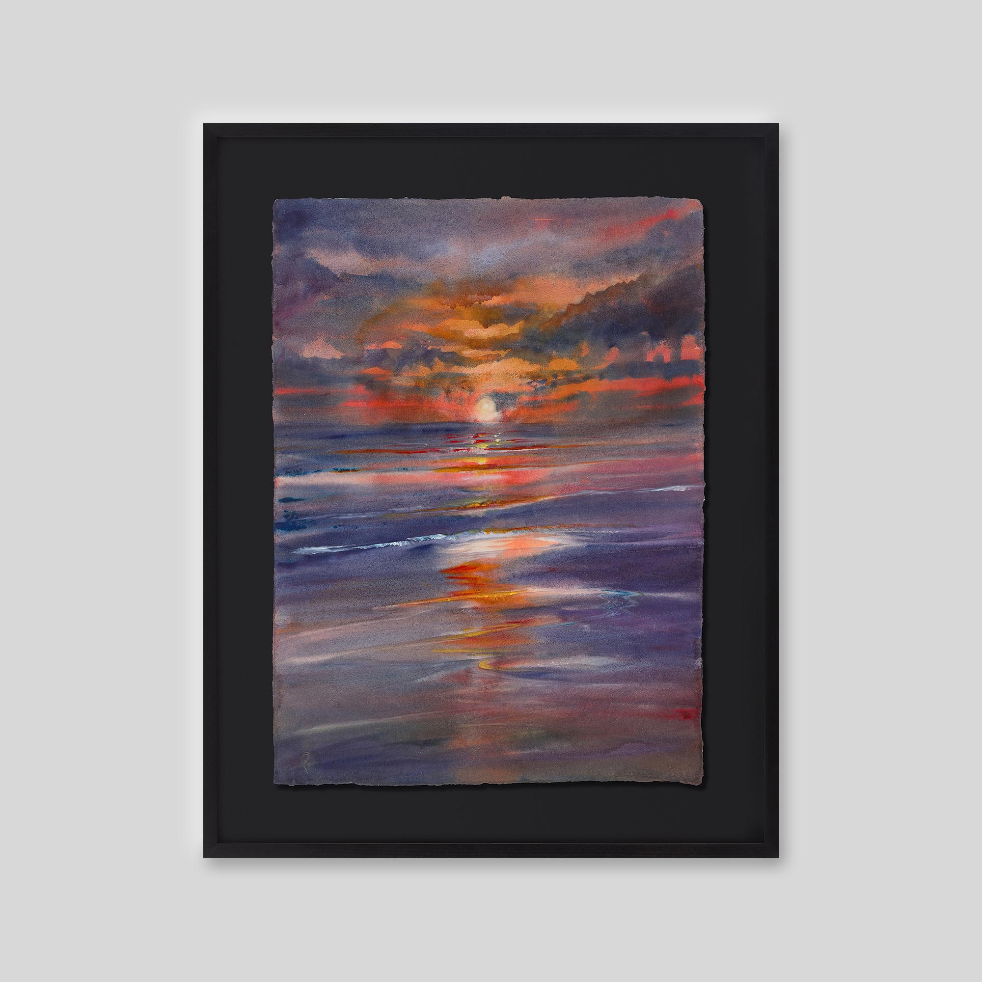 Radiant Stillness - An original ink and watercolour painting by Paul Kenton on handmade Indian paper
