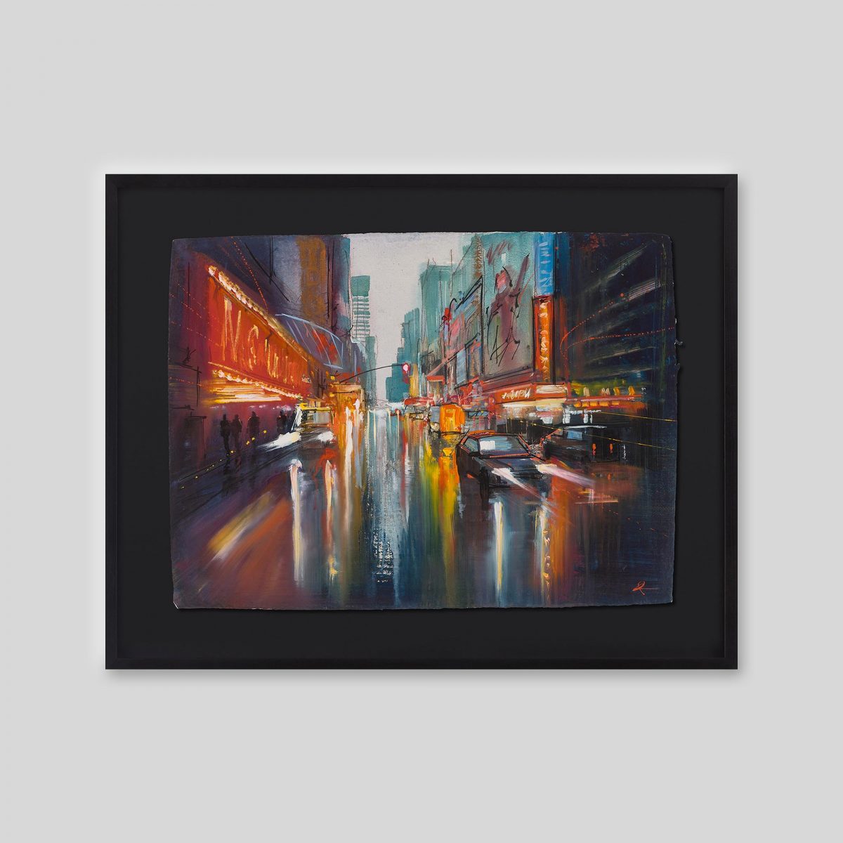 Manhattan Vibrance - An original ink and watercolour painting by Paul Kenton on handmade Indian paper