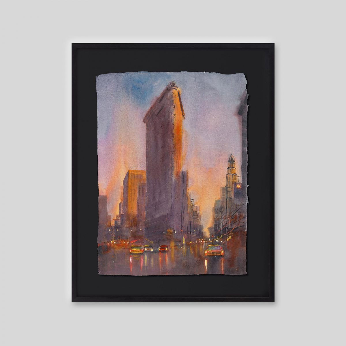 City Beat - An original ink and watercolour painting by Paul Kenton on handmade Indian paper