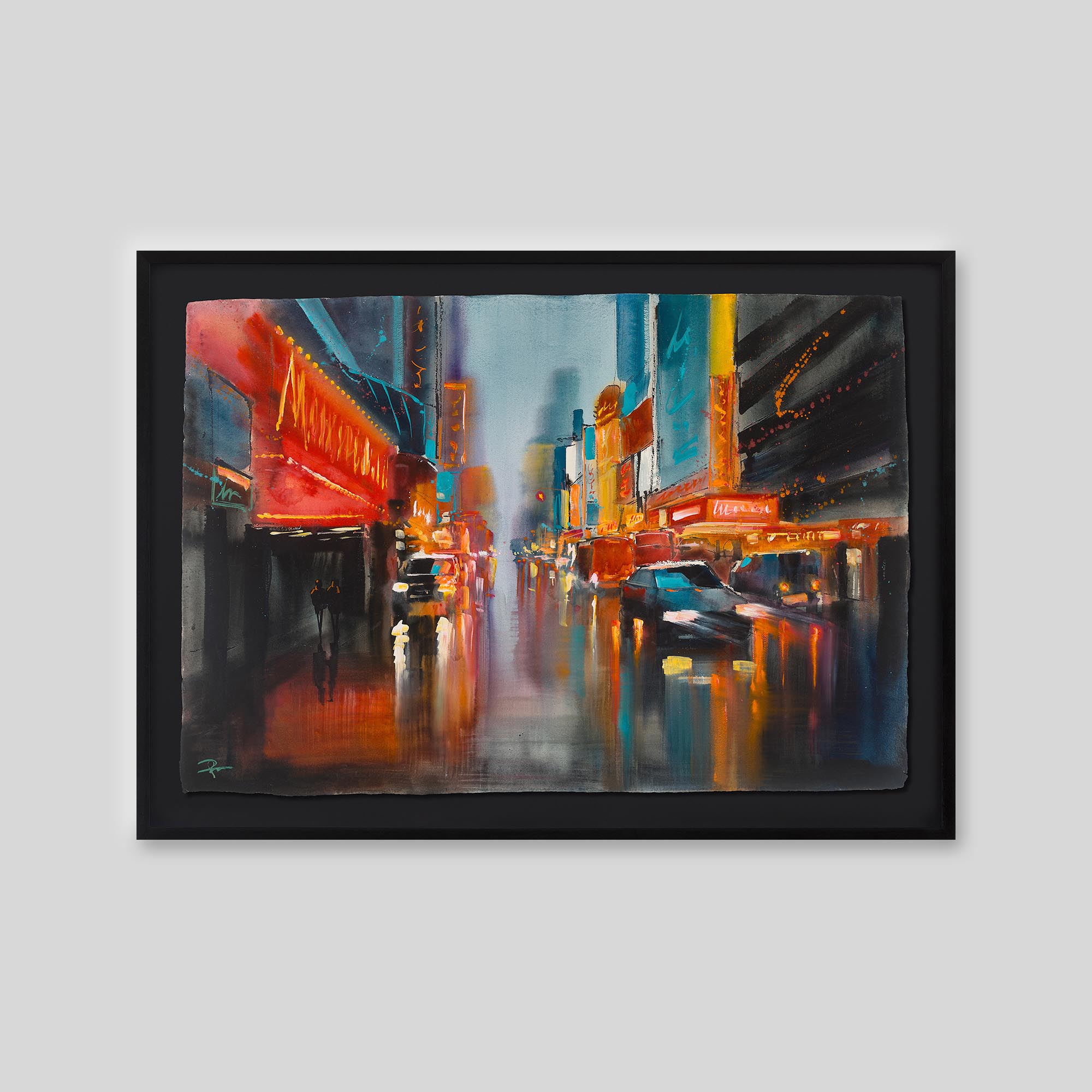 Electric Haze - An original ink and watercolour painting by Paul Kenton on handmade Indian paper
